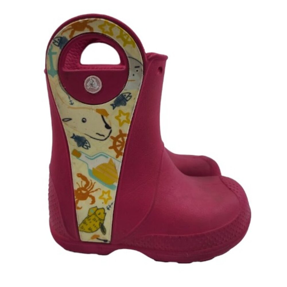CROCS Kids Pink Rain & Snow Boots
